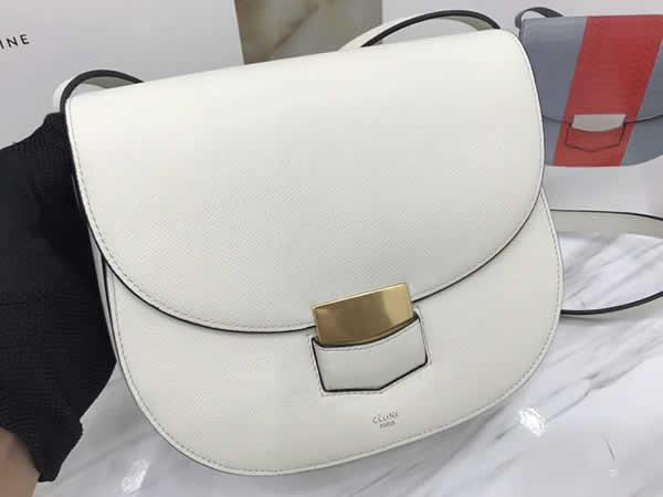 Fake Fashion Discount White Celine Trotteur Crossbody Bags Online